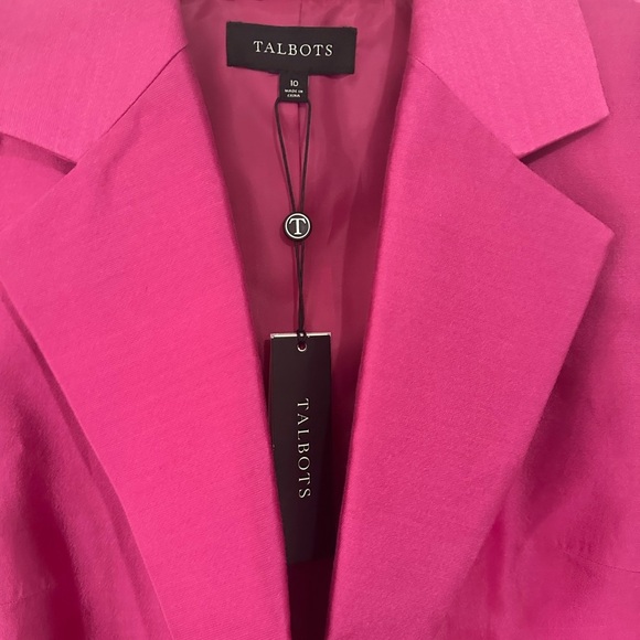Talbots Women's Bold Pink Blazer - Picture 2 of 3